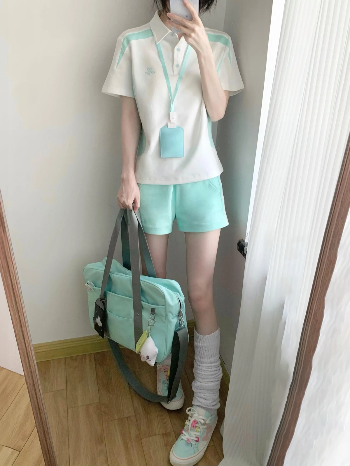 

New Summer Gymnastics Uniform Set Women's Volleyball Outfit Short Sleeve Shirt And Shorts Japanese College Style Embroidery