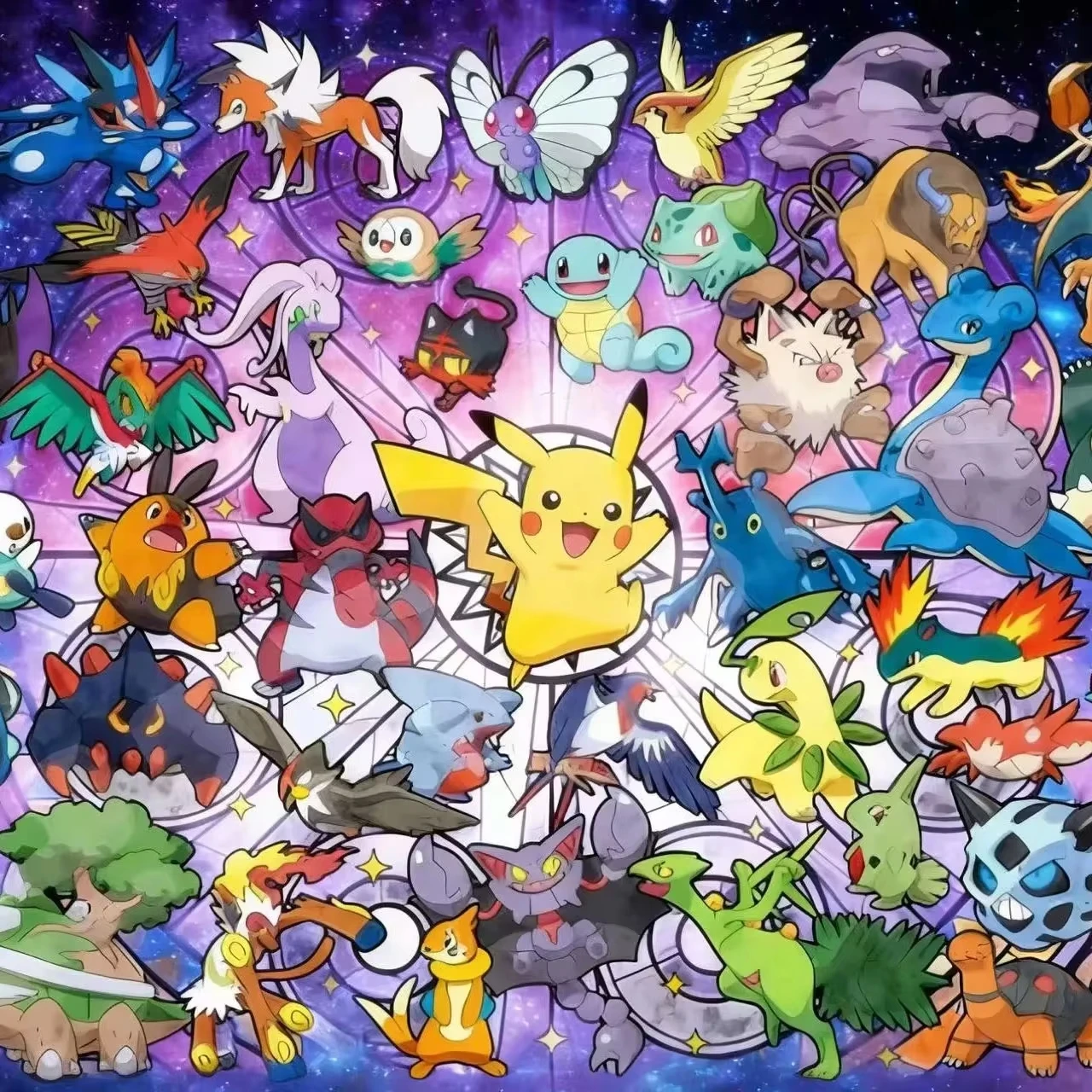 Jigsaw Puzzle 500/1024PCS Pokemon Best Partners Art Brain Teaser Puzzle Calming Hobby Gift