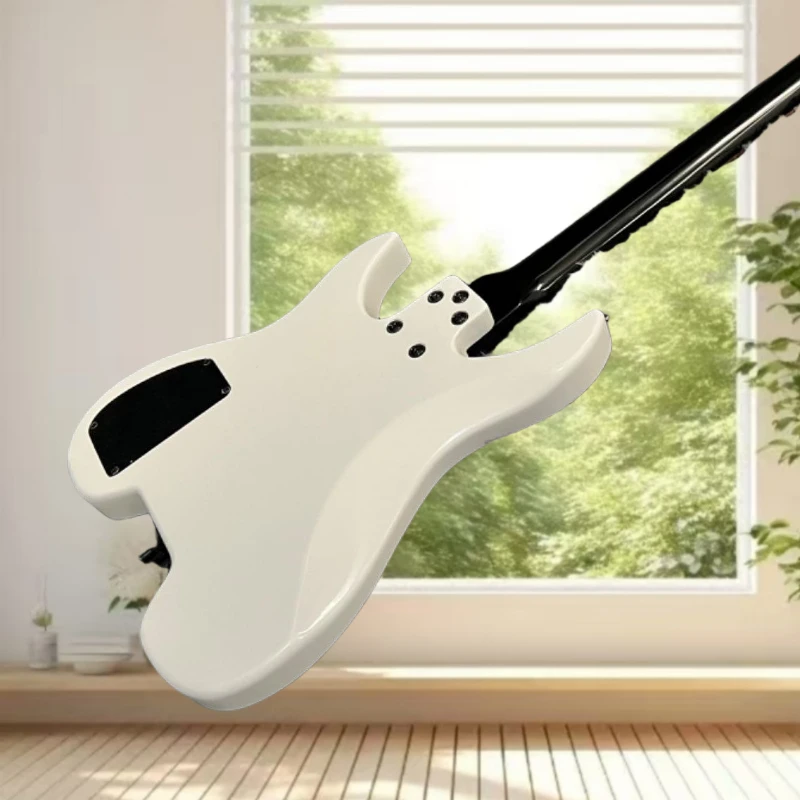 Pure White Headless Portable Electric Guitar HSH Pickup Avant-garde Fast Picking Minimalist Pure White Heavy Musician