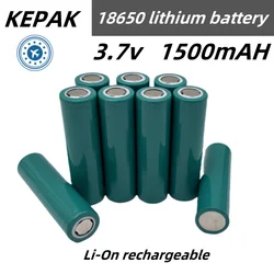 New 18650 Li-Ion battery 1500mah rechargeable battery 3.7V for LED flashlight flashlight or electronic devices batteria