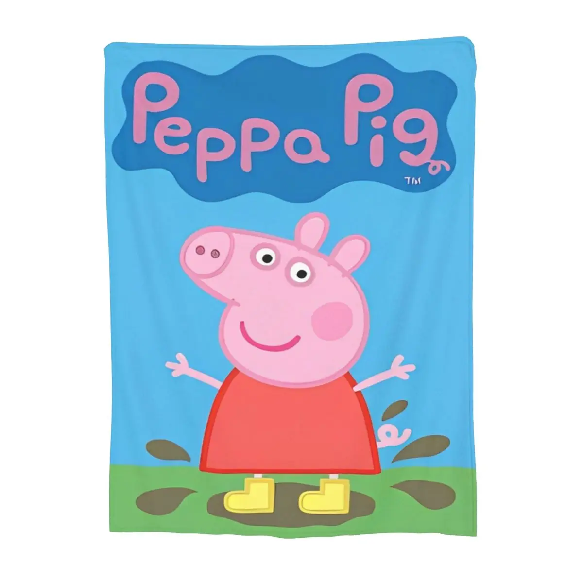 Świnka Peppa Kreskówka Anime Koc Super Miękki Aksamitny Komfortowy Koc Narzuta Pościel Narzuty