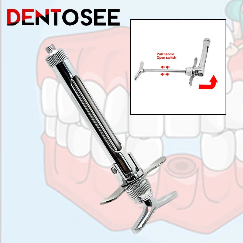 

Stainless Steel Dental Syringe 2.2ML Autoclavable Press Type Quantitative Syringe for Dental Hospitals