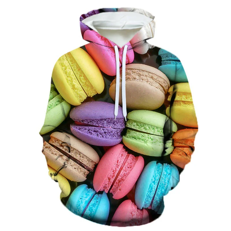 

Food Salad, Fries, Hoodies, Men's and Women's Autumn and Winter Sweatshirts Casual Fashionable and Cute Parent-child Sweatshirts