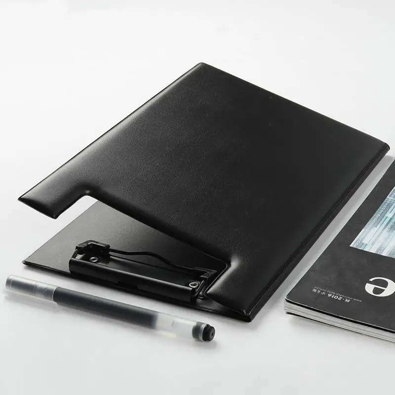 PU Leather Clipboard A4 Conference Folder Writing Pad High Quality Padfolio A5 Foldable Clipboard With Storage