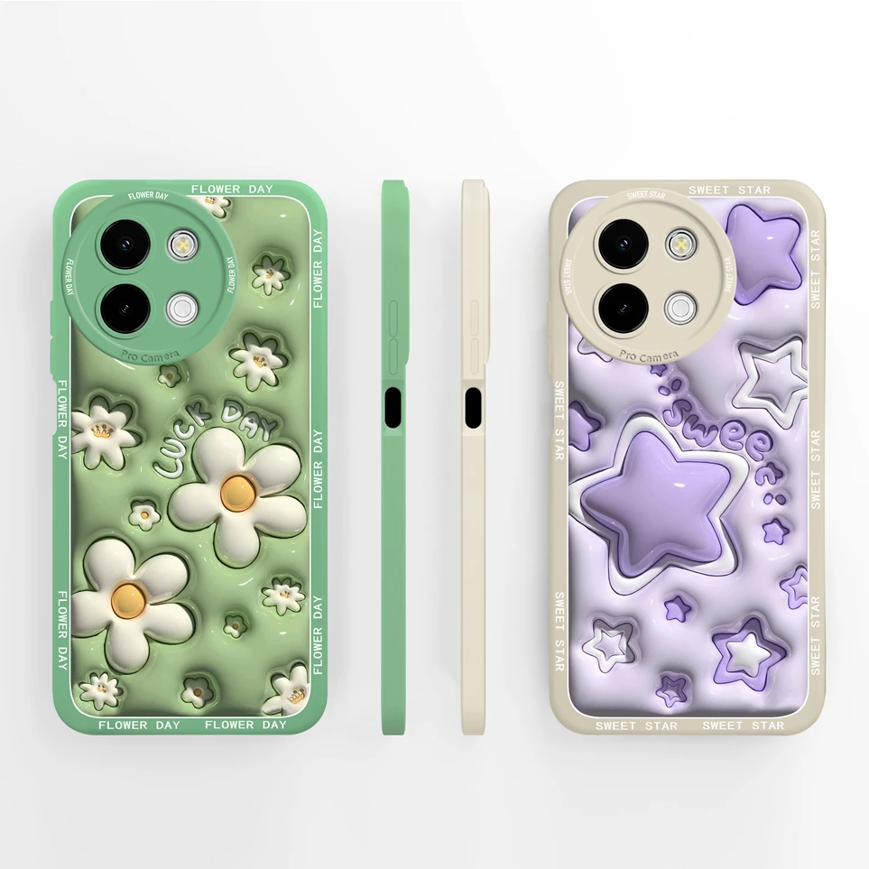 For Vivo Y38 Y36 Y35 Phone Case Floral Coque Anti Scratch Soft Silicone Funda For VivoY36 4G Cover Y 38 Cases VivoY35 4G Carcas