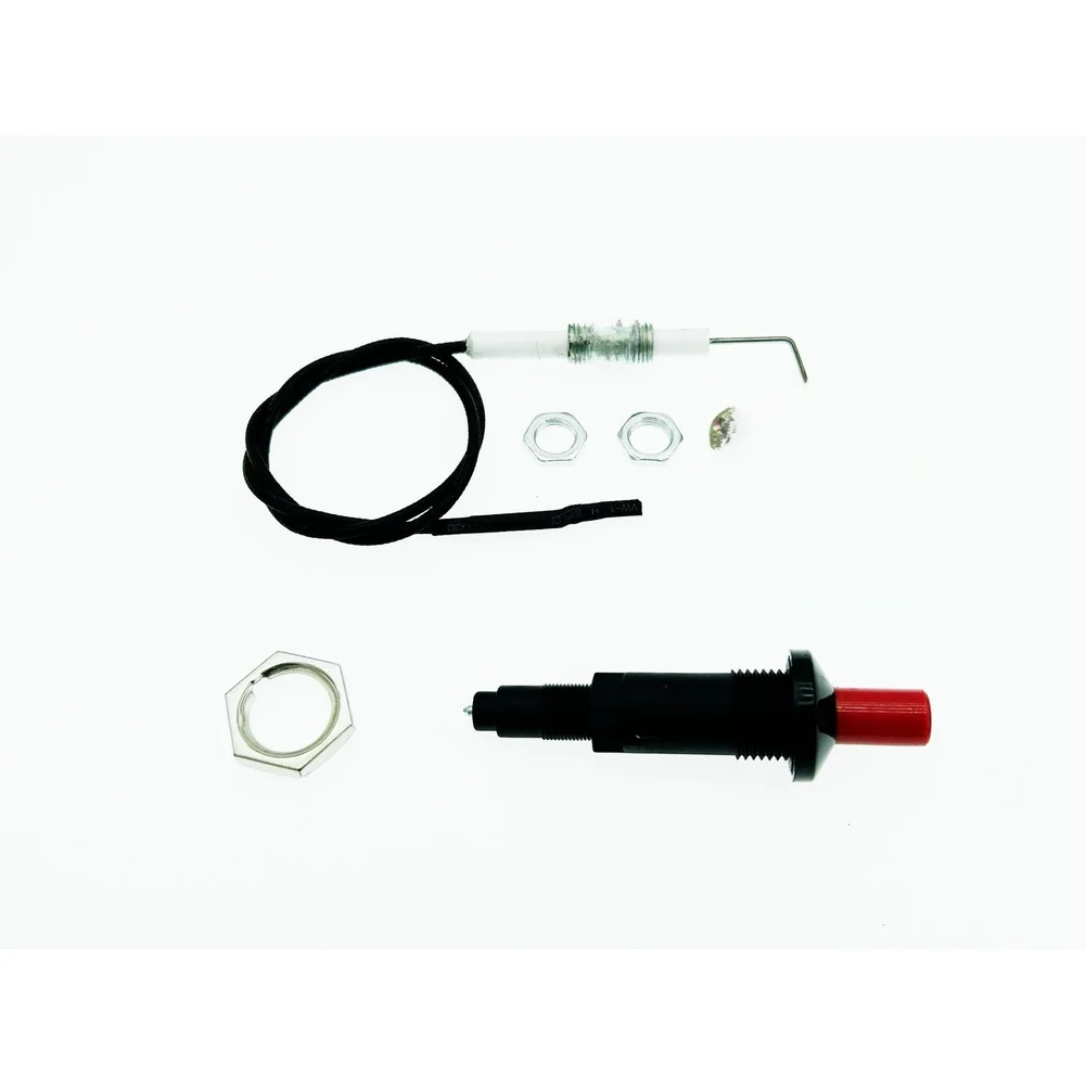 Button Piezoelectric Igniter Kit With Ignition Needle For Gas Oven Stove BBQ Grill Replacement Parts