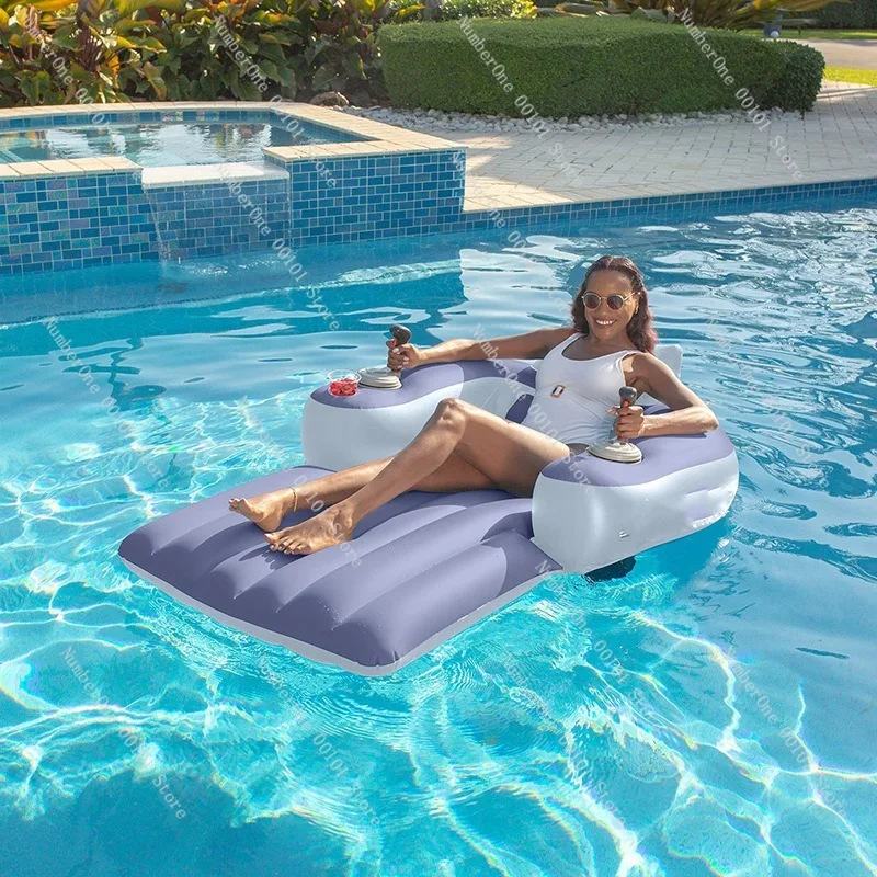 Inflatable Water Electric Seat Adult Swimming Toy Thruster Boat Reclining Chair Inflatable Motorboat Racing Floating Row