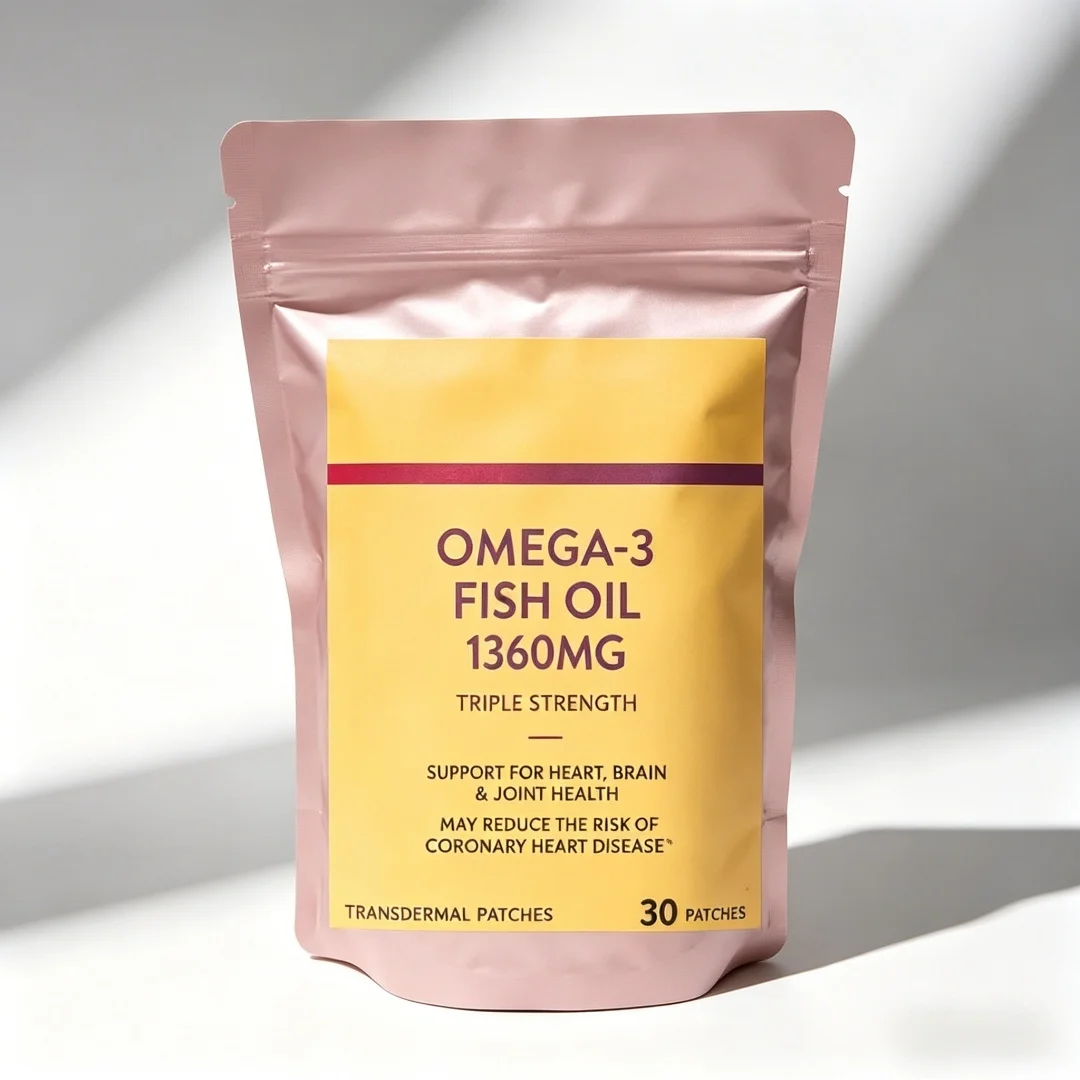 Hot sale 30-Patch Rapid-Release Omega-3 Fish Oil Transdermal Patches – Heart & Cardiovascular Support