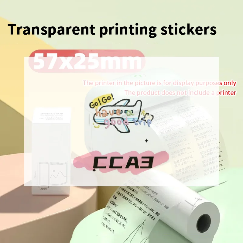 

Мини-фотопринтер 57 мм, рулоны термобумаги, прозрачная наклейка для коррекции ошибок, этикетка, квитанция, купюра для перипажа A6 Impresora