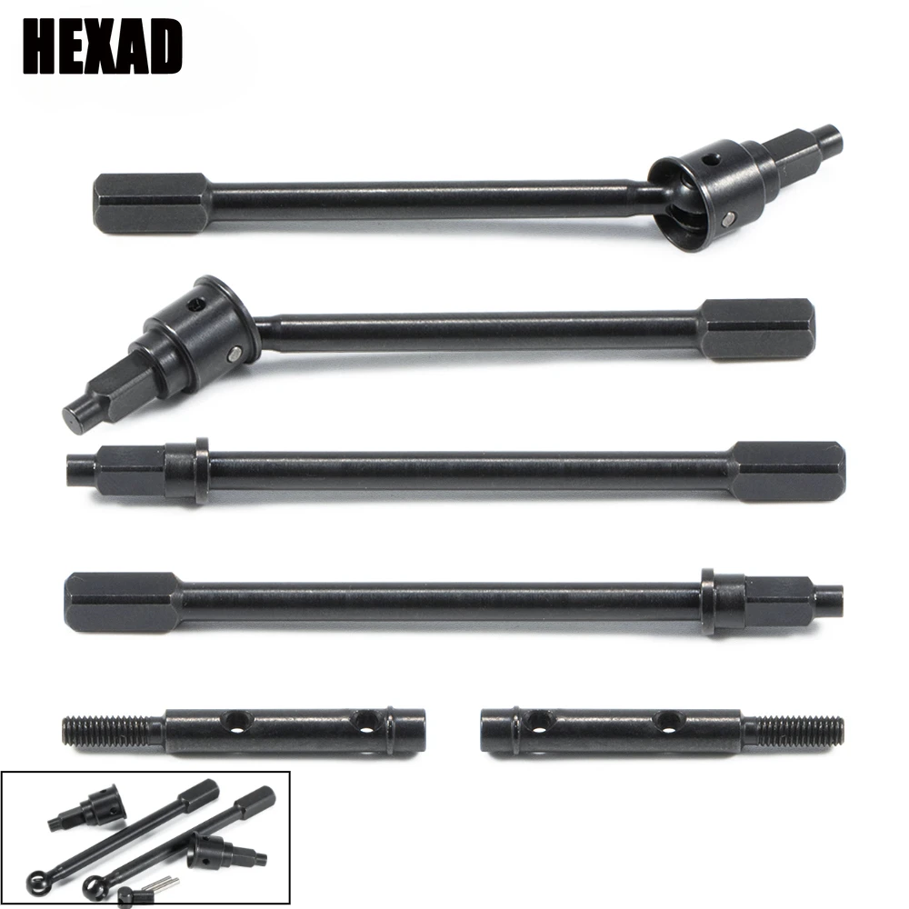 Hardened Steel CVD Universal Axle Straight Shaft Portal Stub Axle for 1/18 RC Crawler Axial UTB18 CAPRA Replacement Parts