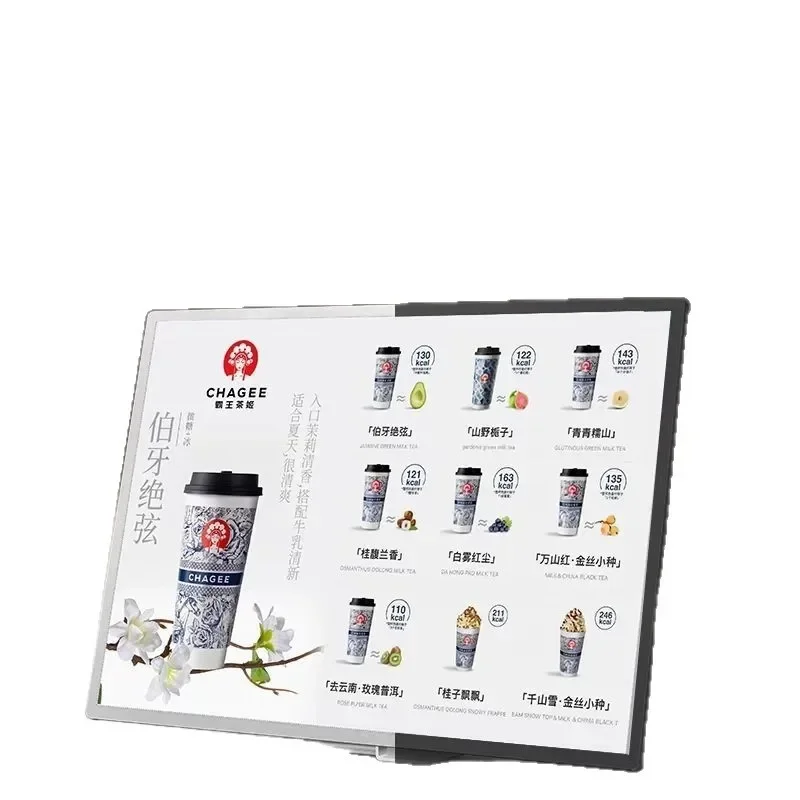 Milk tea shop display card price list Led luminous stall bar counter order menu light box