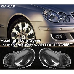 Pair Headlight Cover Shell Car Headlight Lens Cover For Mercedes-Benz W209 CLK 2-Door 2003-2009 Headlamp Shade Shell Glass Cover