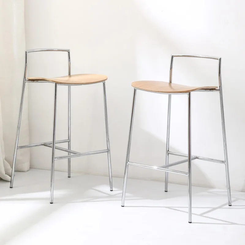 

Minimalist Solid Wood Bar Chairs Reception Sturdy Unique Industrial Bar Stools Relaxing Relax Restaurante Muebles Home Furniture