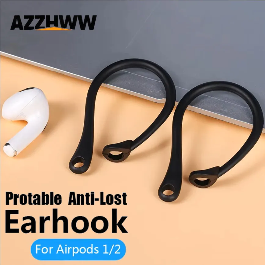 

AirPods Ear Hooks Soft Silicone Earphones Anti-Slip Sports Ear Hooks EarPads Compatible with Apple AirPods 1/2/3/4 Pro/Pro 2