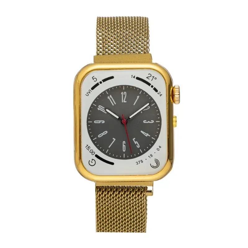 Quartz Square Magnet Mesh Strap Watch, relógio não inteligente para homens e mulheres, relógio estilo esportivo, drop shipping, marca