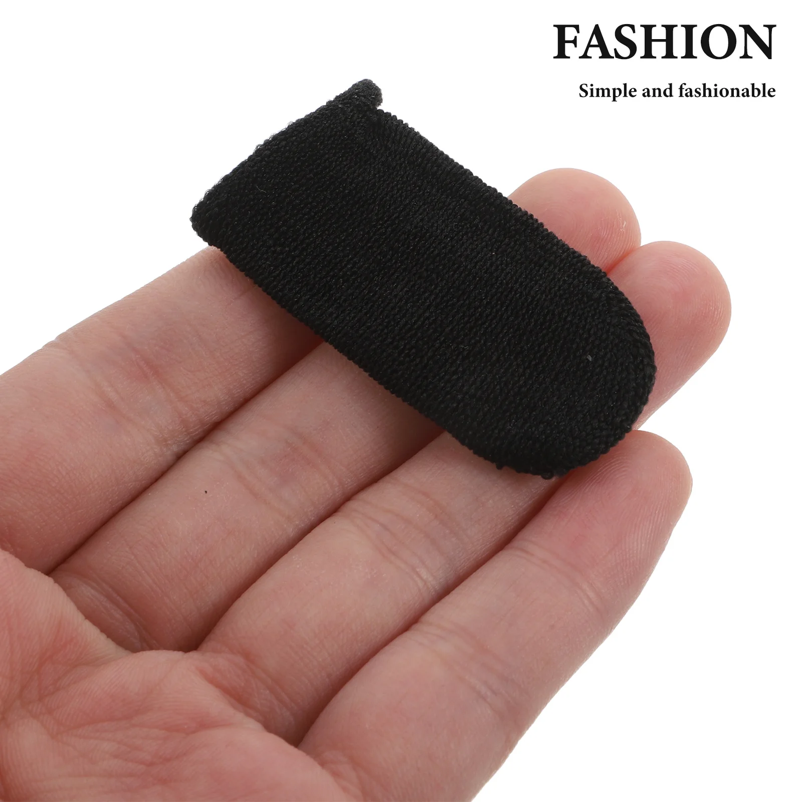 10 قطعة غير عرق رقيقة جدا تنفس إصبع الأكمام قفازات الألعاب لألعاب الهاتف المحمول الأسود إصبع يغطي جبيرة الإبهام #5