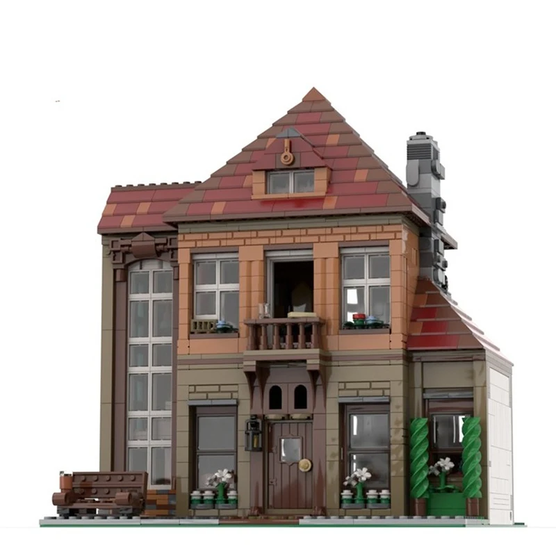 مدينة شارع عرض Moc اللبنات البحر الأبيض المتوسط عطلة البيت التكنولوجيا الطوب DIY الجمعية لعبة البناء هدايا العيد #2