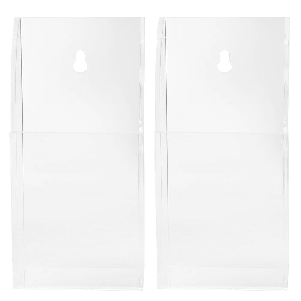 

2Pcs Remote Box Wall Mounted Acrylic Storage Holder Desk Organizer ControllerHolder Wall Mount Storage Organizer