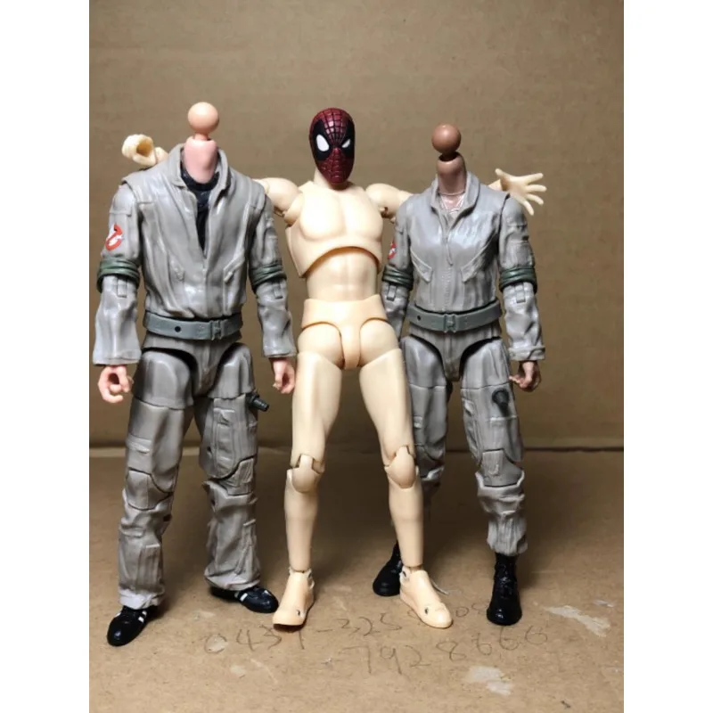 Spiderman-figuras de acción de soldado, traje de trabajo liso, 6 pulgadas, 112 figuras a granel, escultura de cabeza de Peter Parker, Juguetes