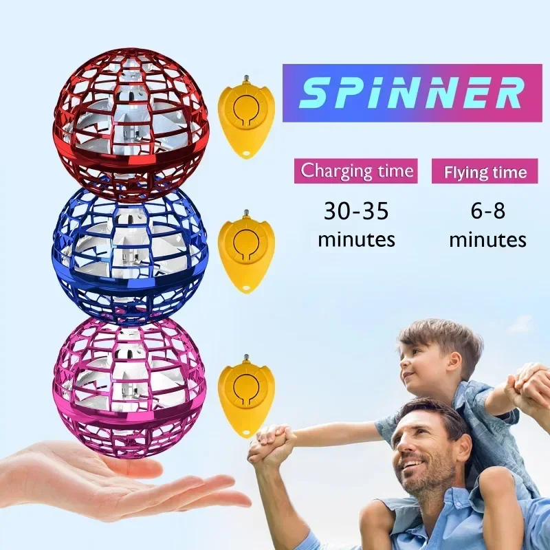 Fliegender Ball Bumerang fliegen Magie mit LED-Lichtern Drohne schweben Ball fliegen Nova Kugel fliegende Spinner zappeln Spielzeug Kinder Familie Geschenke