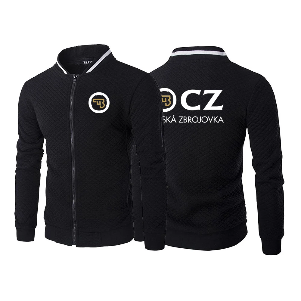 2023 New CZ Logo Long Sleeve Cardigan Jacket Men's Spring Autumn Ceska Zbrojovka Printed Fashion Sports Casual Zipper Sweatshirt