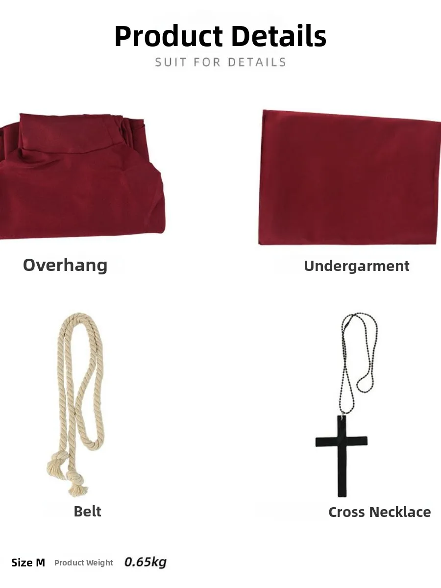 Nuovo loween Dio della Morte Gioca Costume Cinque Fantasmi Vestito Monaco Medievale Veste Monaco Suora Strega Sacerdote Vestiti Cosplay Faion delle Donne