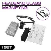 Magnifier Headband Magnifying Glass Eye Repair 5PC 9892B 2 LED Light 1.0/1.5/2.0/2.5/3.5X Glasses Loupe Optical Lens