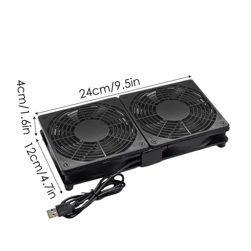Routerventilator PC-routerventilator USB-aangedreven draagbare koelventilator Compacte sterke computerkast Koeler Blower Fan voor ontvanger Laptop