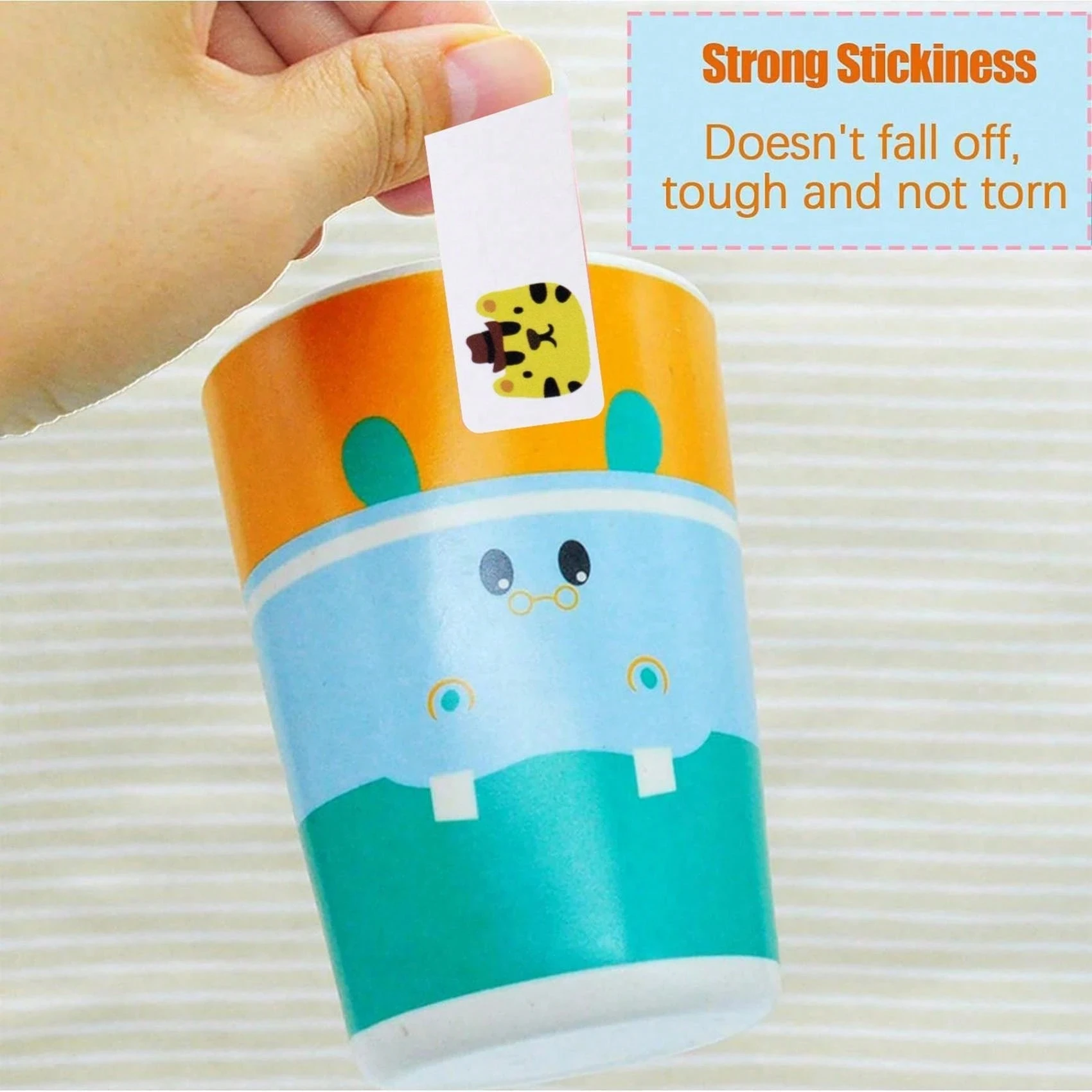 4.6*1.1 سنتيمتر ملصقات اسم مخصص مقاوم للماء ، ملصقات تسميات اسم شخصية للأطفال ، ملصقات علامات الرعاية النهارية اسم مخصص #4