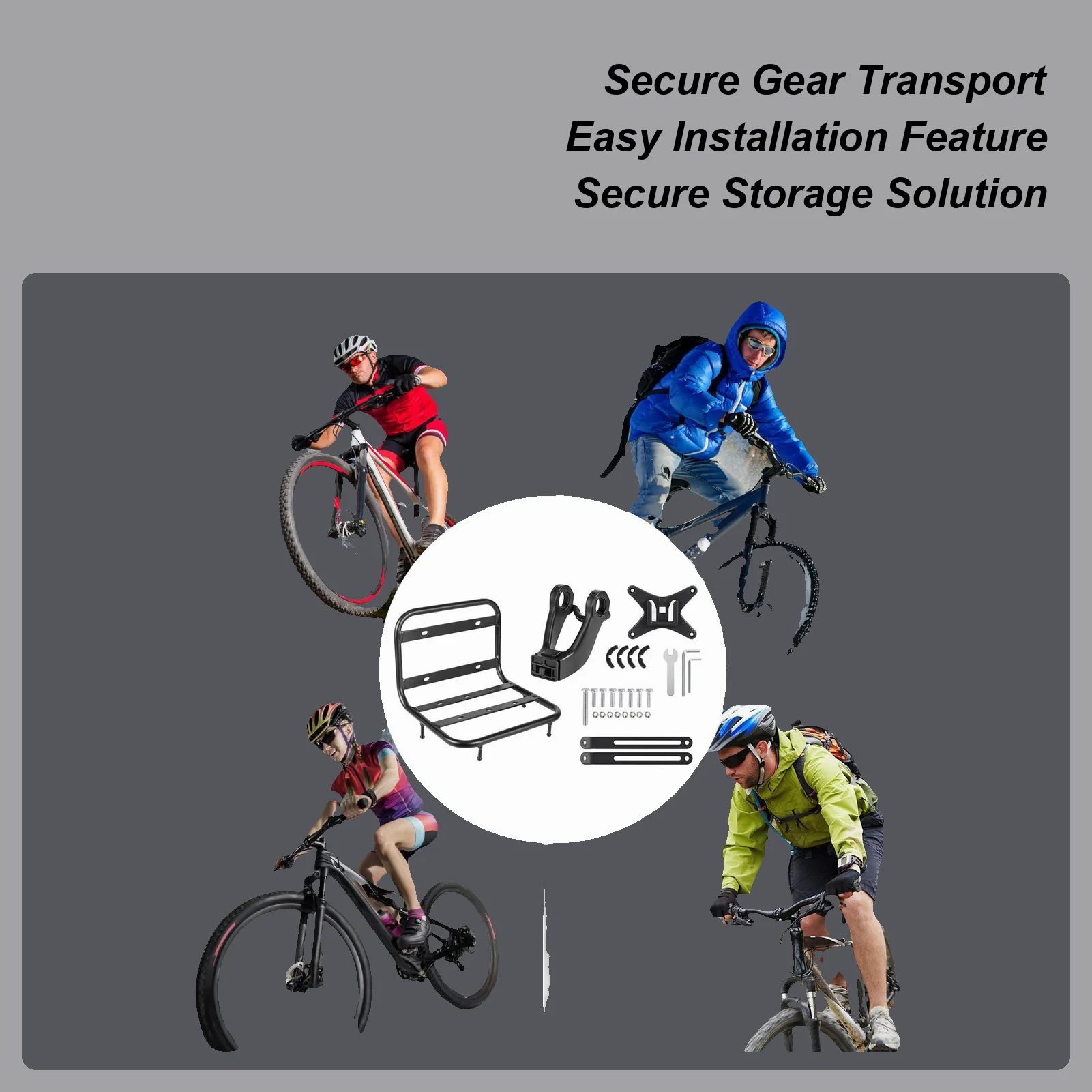 

Cycling Front Rack Strong Load Bearing Carrier Storage Holder Bike Pannier Rack For Kids Adult Girls Women Men Mountain Bike