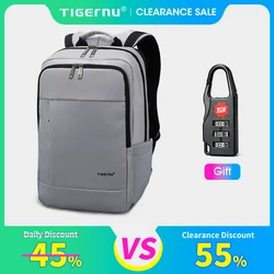Tigernu 17inch Backpack Male Anti-theft Men Backpack Travel Bags Waterproof Nylon Backpack Bags Men Student Schoolbags Knapsack