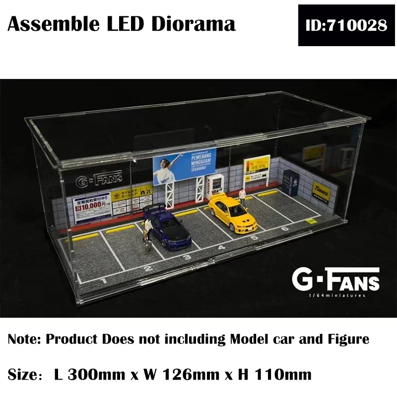 G-wentylatory montują dioramę samochodową z dioramą LED-710028 1:64