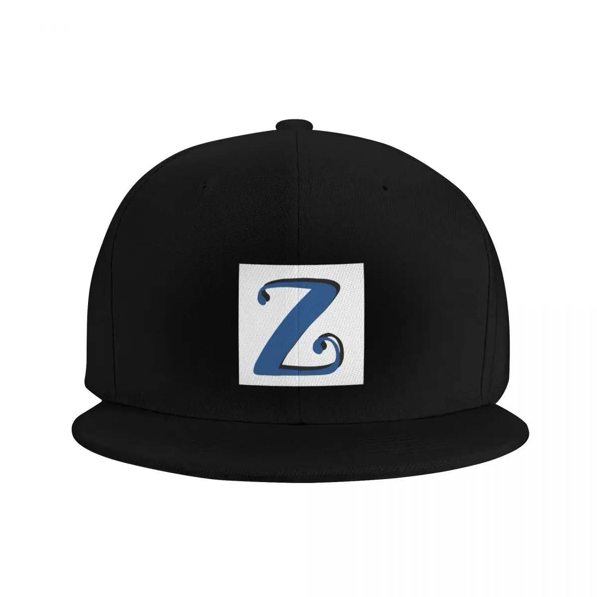 Letter Z blue initial monogram z alphabet Z Baseball Cap Trucker Hat Sports Cap Golf Men Women's