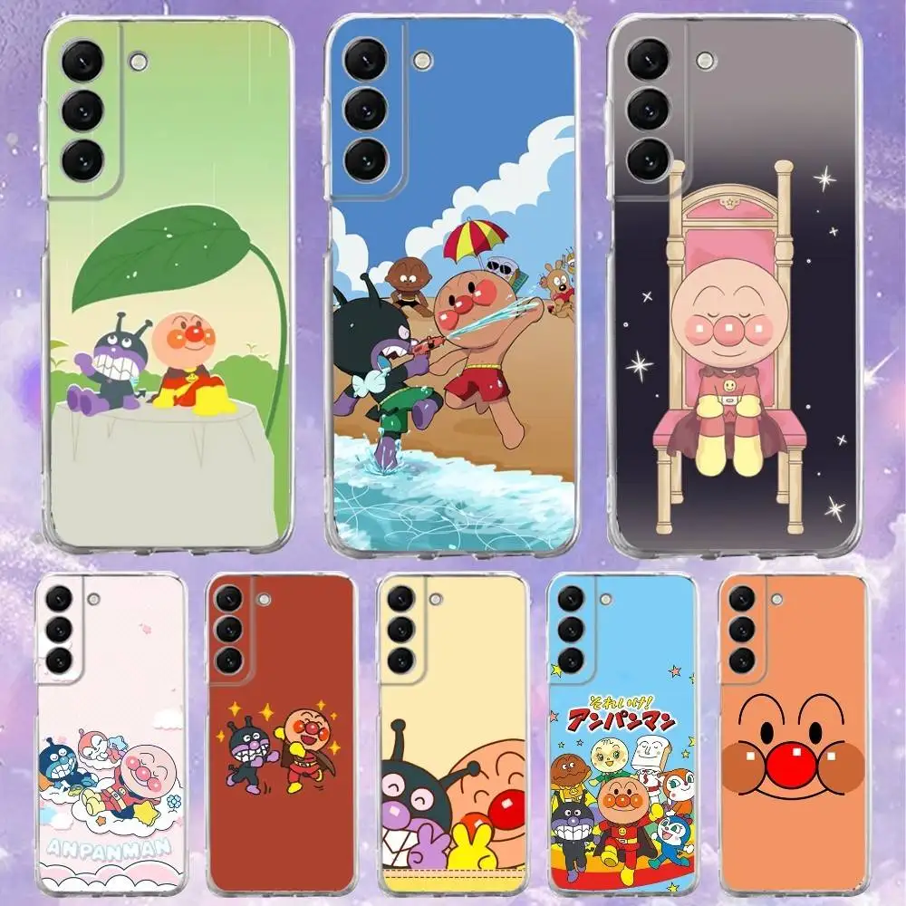 

Cartoon A-Anpanman Phone Case For Samsung S24,30,21,22,23,20 FE,lite,PIus,Ultra,5G,Note,9,10 Transparent Cover