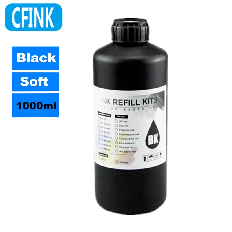 Imagem -02 - Tinta uv Macia para Impressora Plana uv Epson a2 a3 a4 L800 L805 R1390 L1800 R2000 Xp600 T800 Tinta uv de Couro Flexível 1000ml