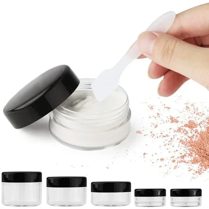 30Pcs Empty 2g-20g Mini Clear Round Plastic Cosmetic Sample Jars Portable Travel Containers For Creams Nail Patch Eye Shadow