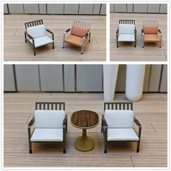 Creative 1:20/25/30 Leisure Outdoor Chair Dollhouse Miniature DIY Scene Decoration Mini Leisure Chair Model for Home Decor