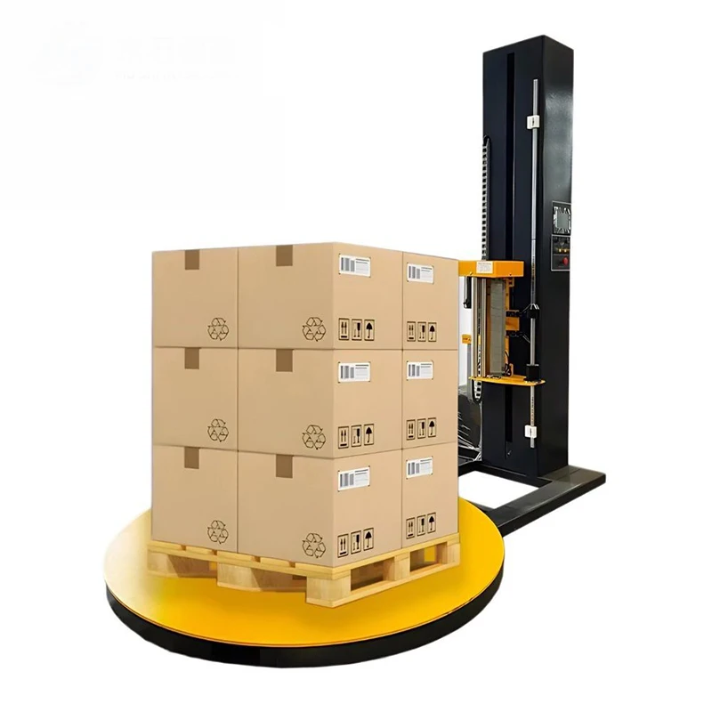 CE Certified Pallet Stretch Wrapper Semi Automatic Turntable Pallet Wrapping Machine with Safety Guard