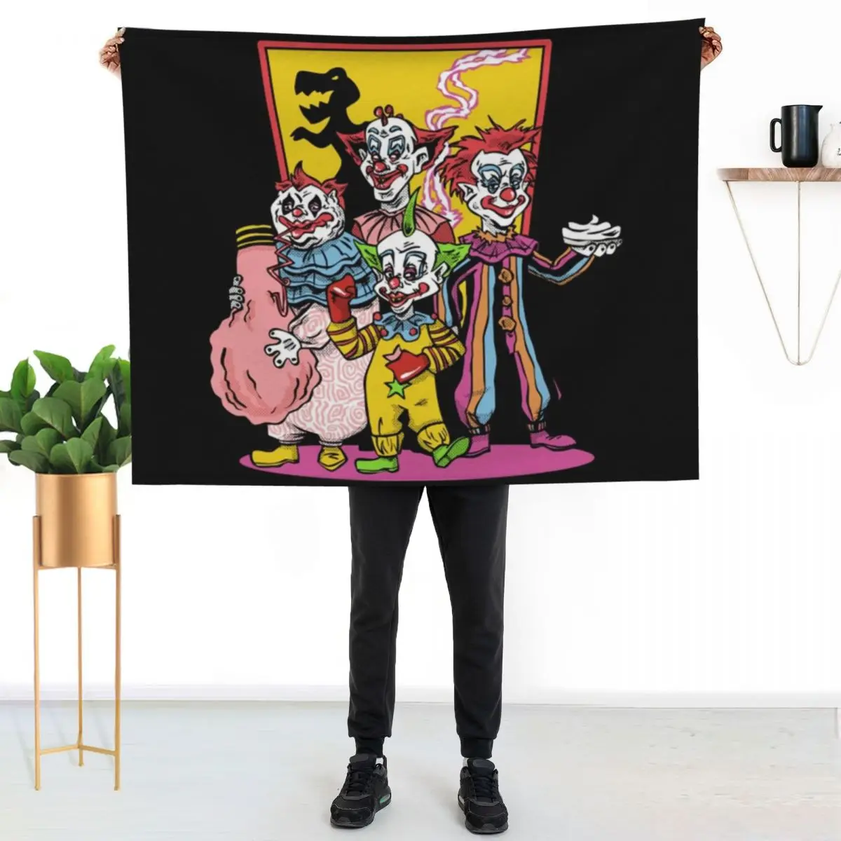 

Killer Klowns Shirt Throw Blanket Long Lasting Soft Plush Blanket for Daily Use