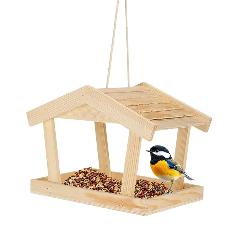 

AB15-Rustic Outdoor Bird Feeder House Feeding Station For Yard Patio Porch Pathway Pet Supplies Hummingbird Feeding Equipment