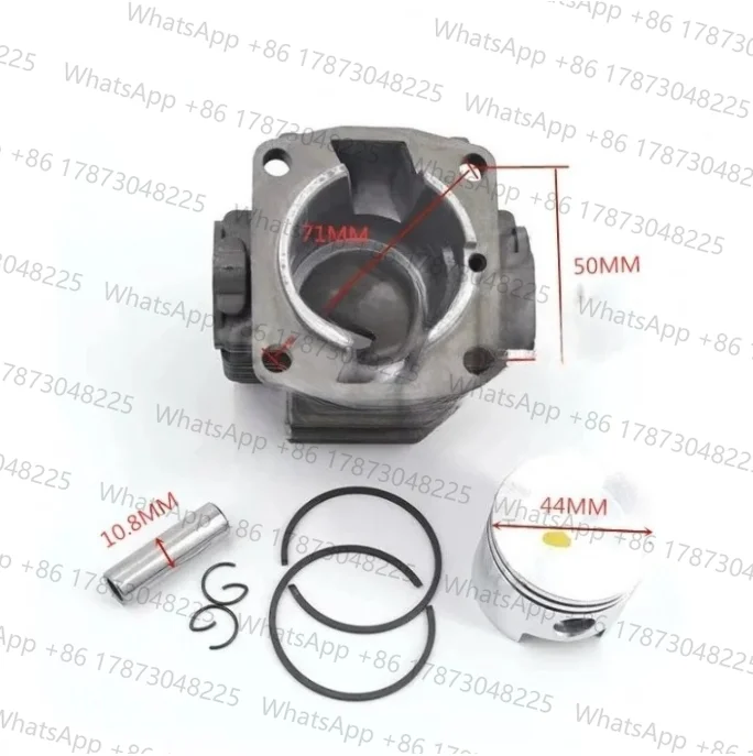 44MM TH48 CYLINDER KIT FOR KAWASAKI KBL48 KBH48 KAAZ TRIMMER BRUSHCUTTER ZYLINDER HEAD PISTON RINGS PIN CLIPS ASSEMBLY