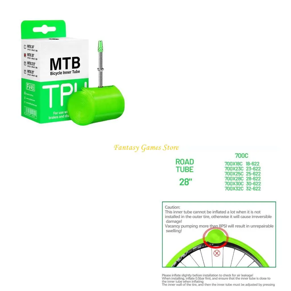

R66E Easy установить TPU Внутренняя трубка надежность дорожная велосипедная прокола, устойчивая к энтузиастам на велосипеде.
