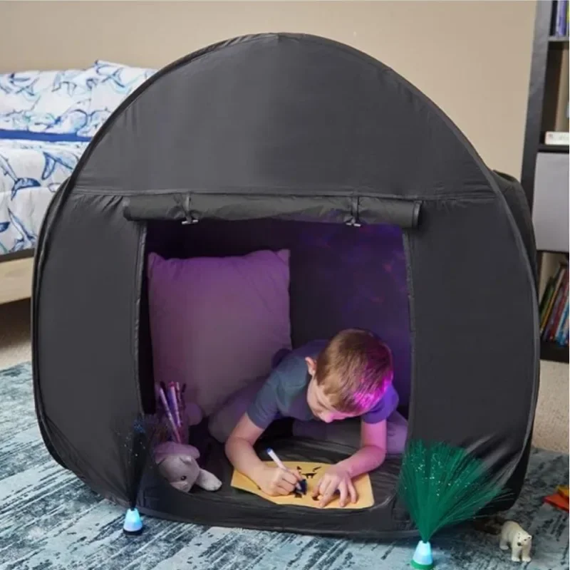 Full Blackout Camping Tent Oxford Cloth Folding Tent For Kids Adults Indoor Outdoor Household Portable Sunshade Tent