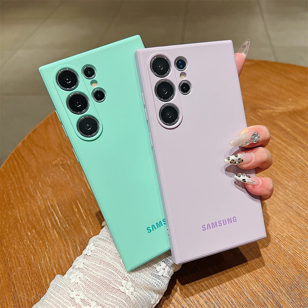 Original Liquid Silicone Soft Case Samsung Galaxy S26 S25 Ultra S24 S23 Plus S22 Pro S21 FE Official Shockproof Protection Cover