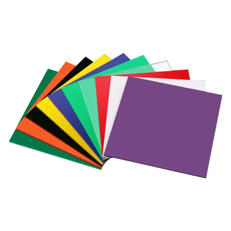 Lastra colorata in Plexiglass acrilico smerigliato su un lato da 3MM/lastra in Plexiglass/piastra acrilica nero/bianco/rosso/verde/arancione