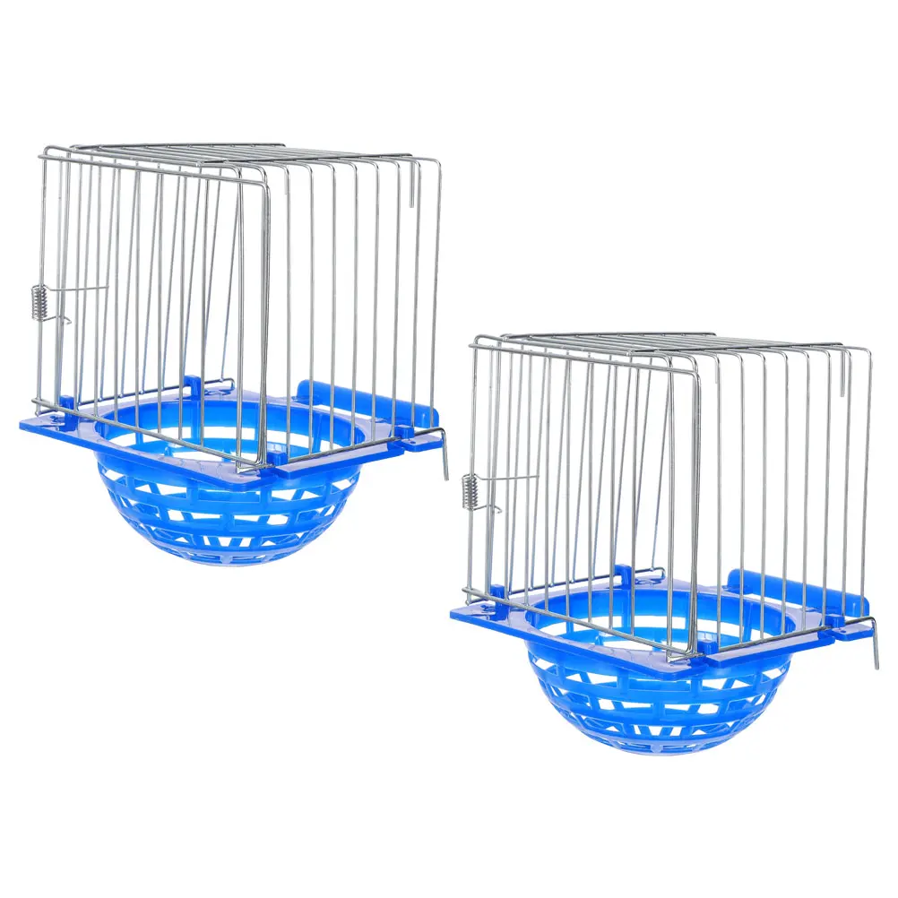 

2 Pcs Bird Nest Hatching Bowl Durable Plastic Cage Iron Wire Parrot Finch Cage Accessories Lightweight Portable Ventilated
