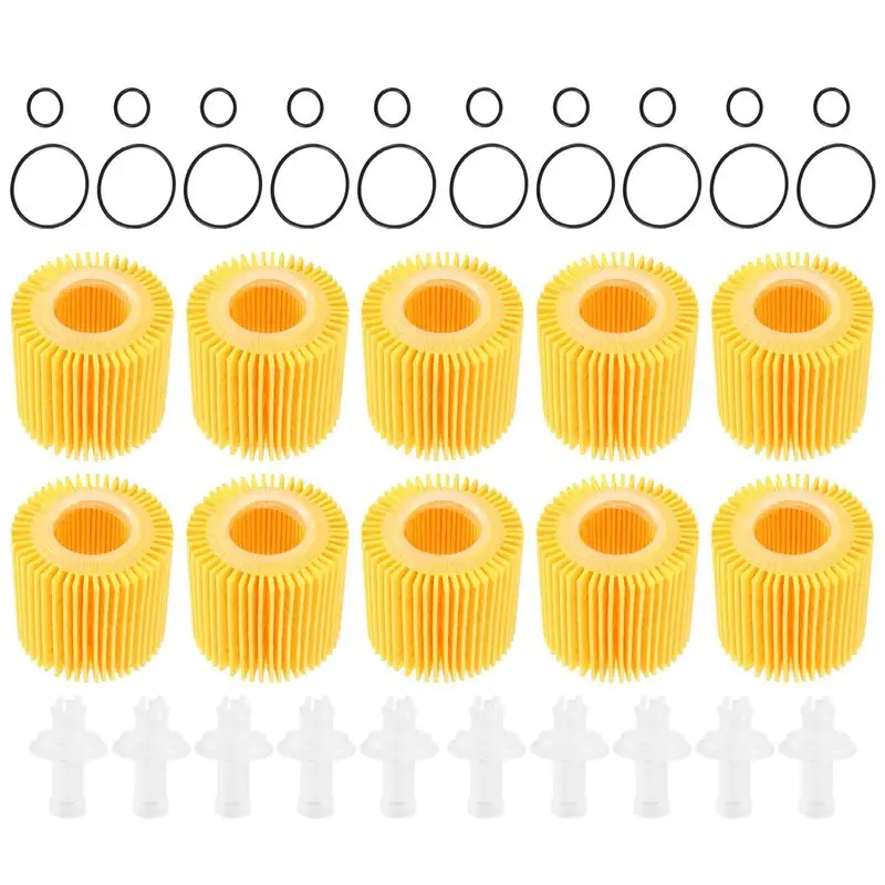 Easy To Use 10Pcs Car Engine Oil Filters For Toyota C-HR 2018 2019 2.0L Pontiac Vibe 2009-2010 Corolla Prius 1.8L Filters 04152Y