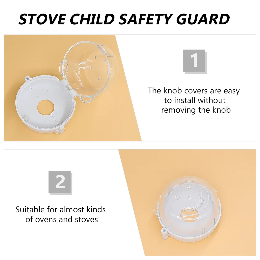 2 قطعة غطاء مقبض موقد الطفل مقبض الغاز الغطاء الواقي سهل التركيب لا حاجة لأدوات موقد حارس أمان الطفل #5