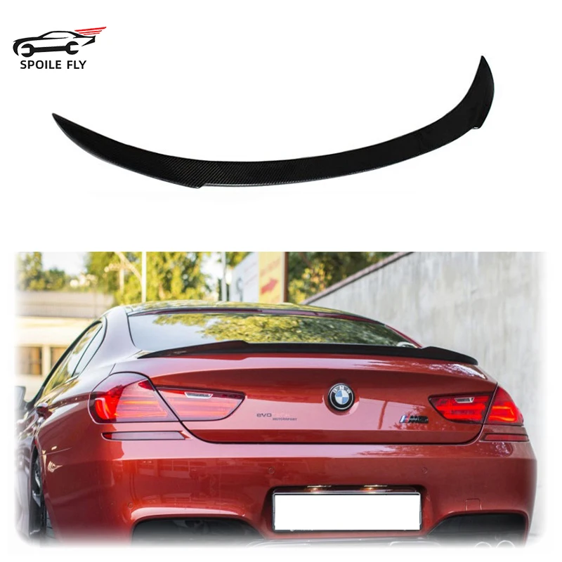 

For BMW 6 Series M6 F06 F12 2012-2016 640i 650i 640d Coupe High Quality FRP Glossy Black /Carbon Fiber Car Rear Wing Spoiler