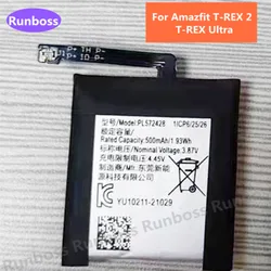 New Battery PL572428 500mAh Replacement For Huami Amazfit T-REX 2/T-REX Ultra Smart Watch Batteria